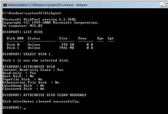 formátování flash disků pomocí příkazového řádku Windows 7